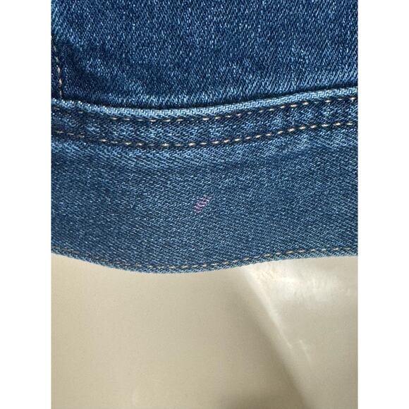 J.Crew Classic Denim Jacket in Medium/Dark Wash Lightning Bolt Design Size XS - Picture 13 of 13